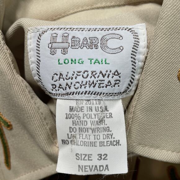 H Bar C Nevada Shirt 32 Vintage California Ranchwear Pearl Snap Rodeo Rockabilly - Picture 3 of 12